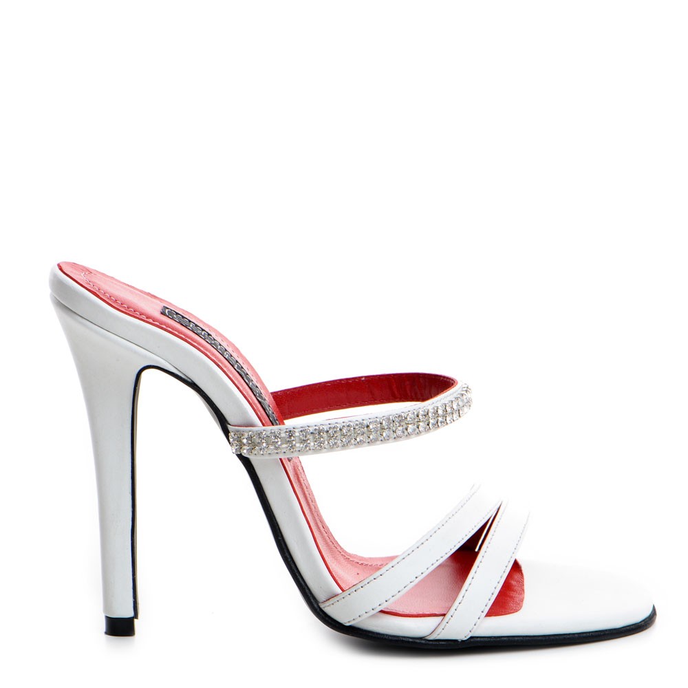 Valentina Mules White Crystal 100