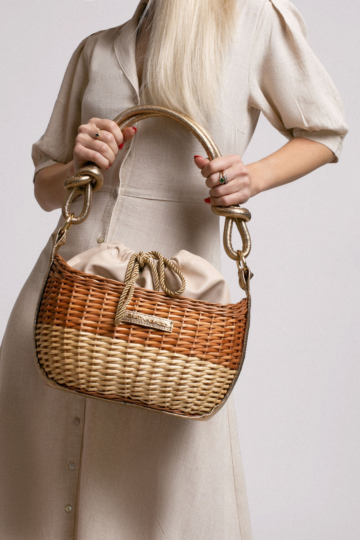 Le Panier Uno * Wicker Metalstar Gold