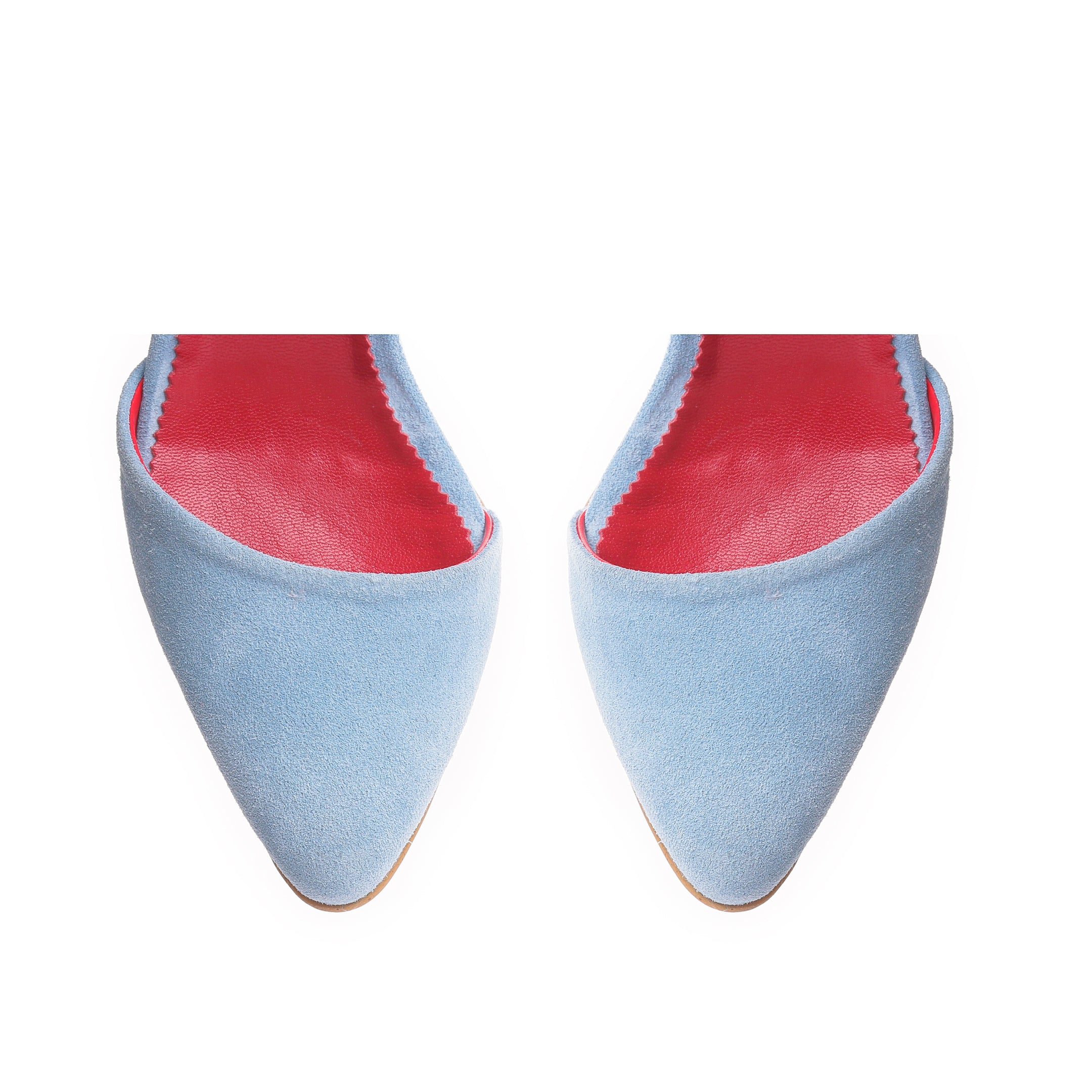 Pantofi cu toc Kasia * Suede Albastru-bebe 65