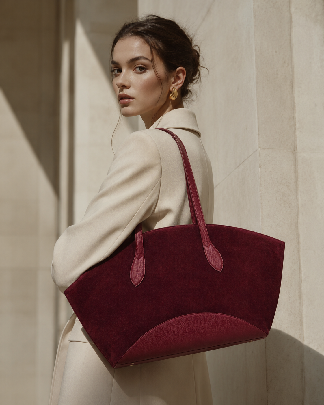 LION MAXI * BURGUNDY SUEDE