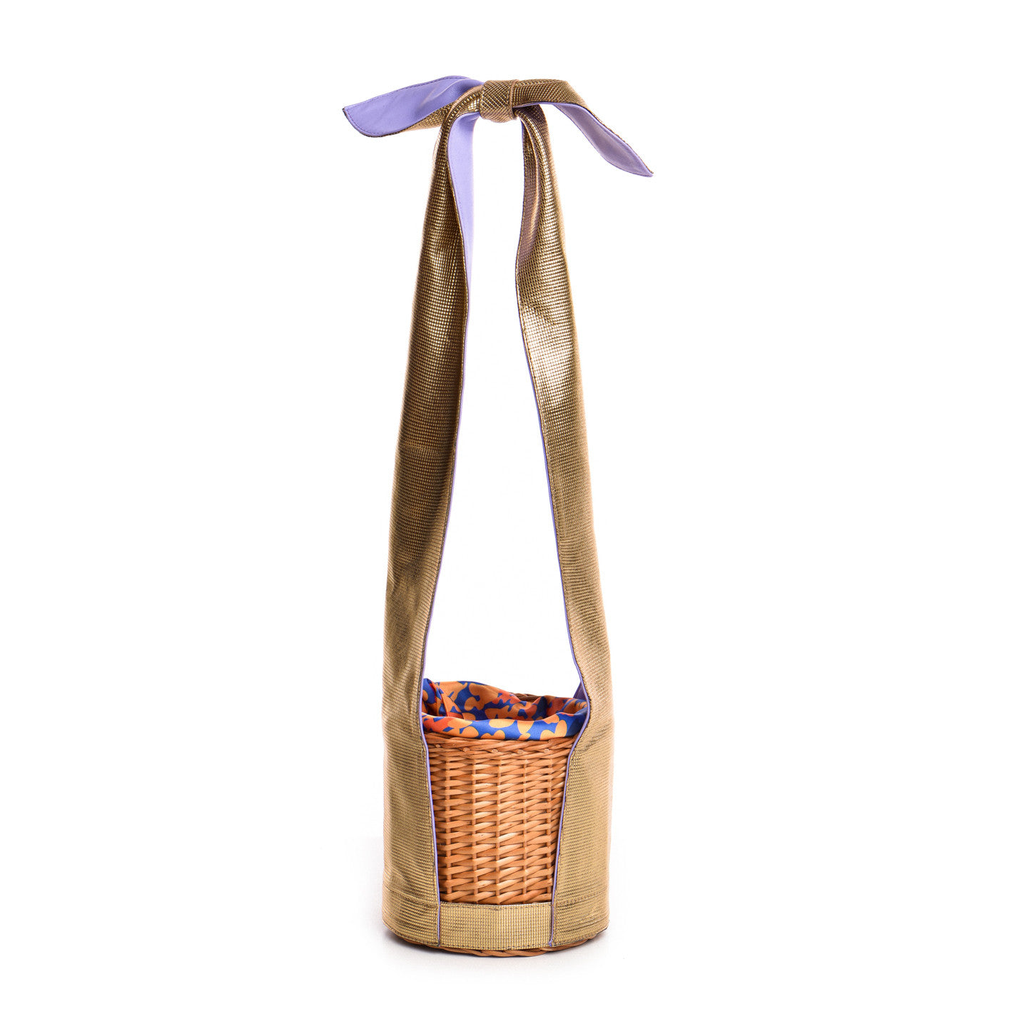 Le Panier Tre * Wicker Metalstar Gold Digital Lavander
