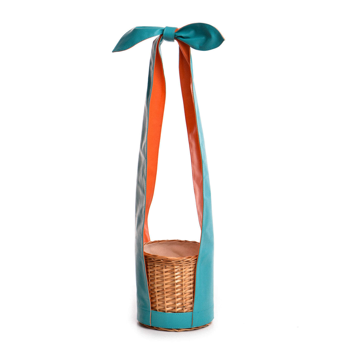 Le Panier Tre * Wicker Scuba Blue Tangerine Tango