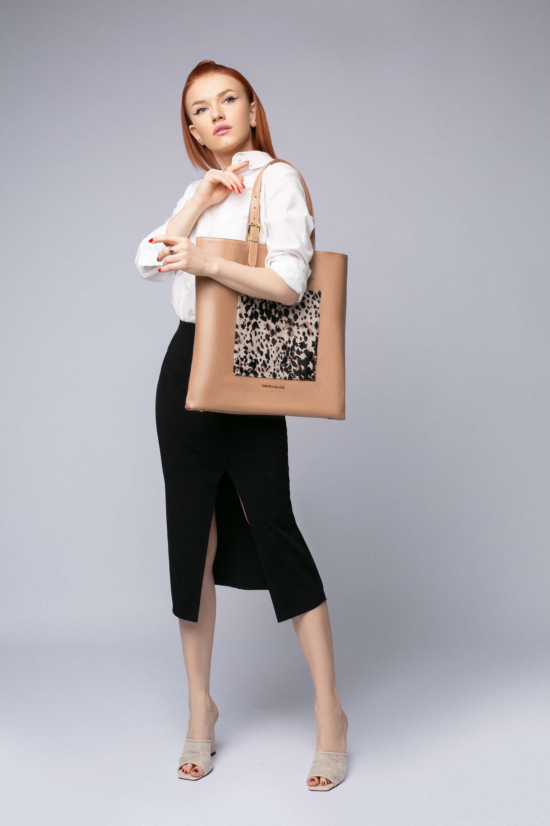 24/7 Tote * Cappuccino Leopard