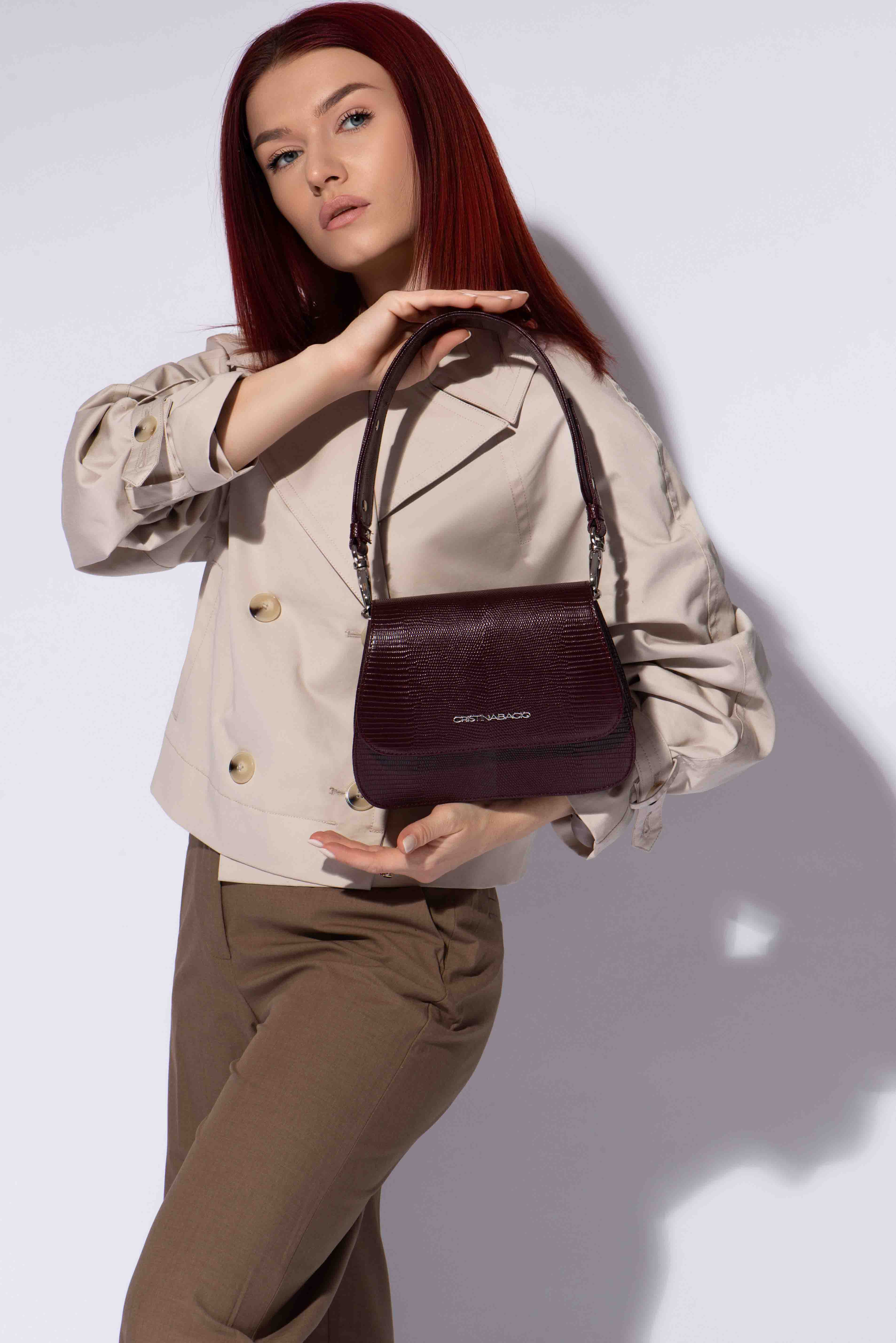 Capri * Lizard Burgundy