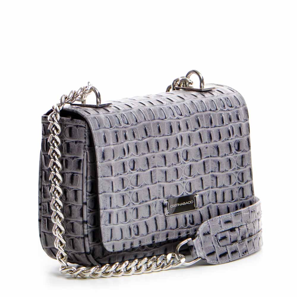 Kasia Mini * Croco Ultimate Grey